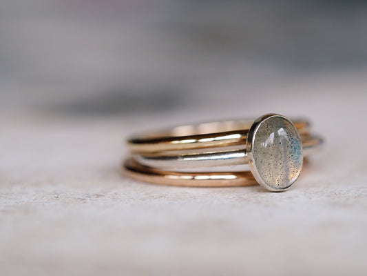 Bague labradorite en argent sterling