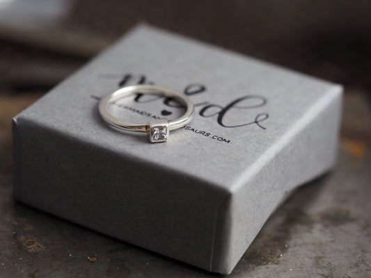 Bague fondue cercle en argent sterling