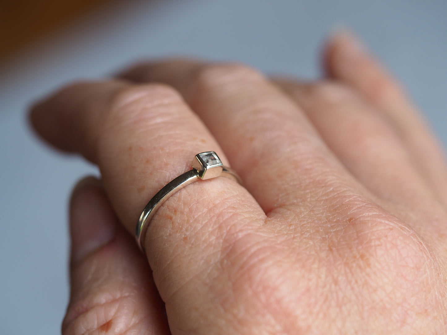 Bague fondue cercle en argent sterling