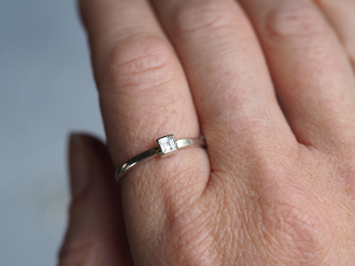 Bague fondue cercle en argent sterling