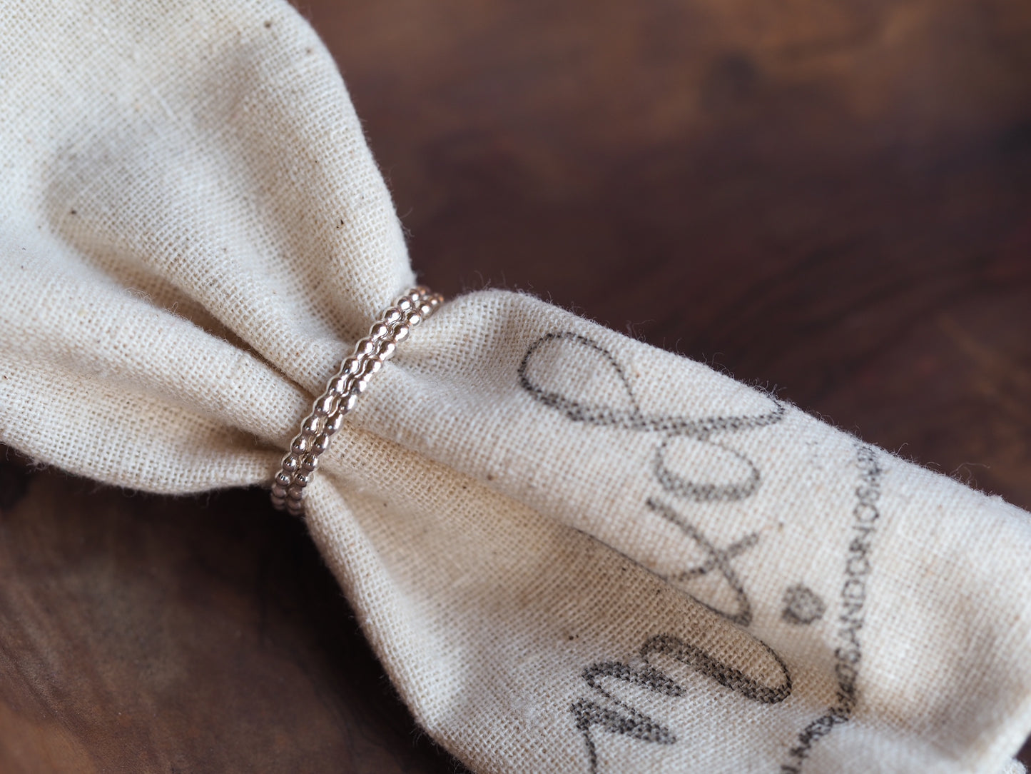 Bague empilable de perles en argent sterling