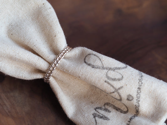 Bague empilable de perles en argent sterling