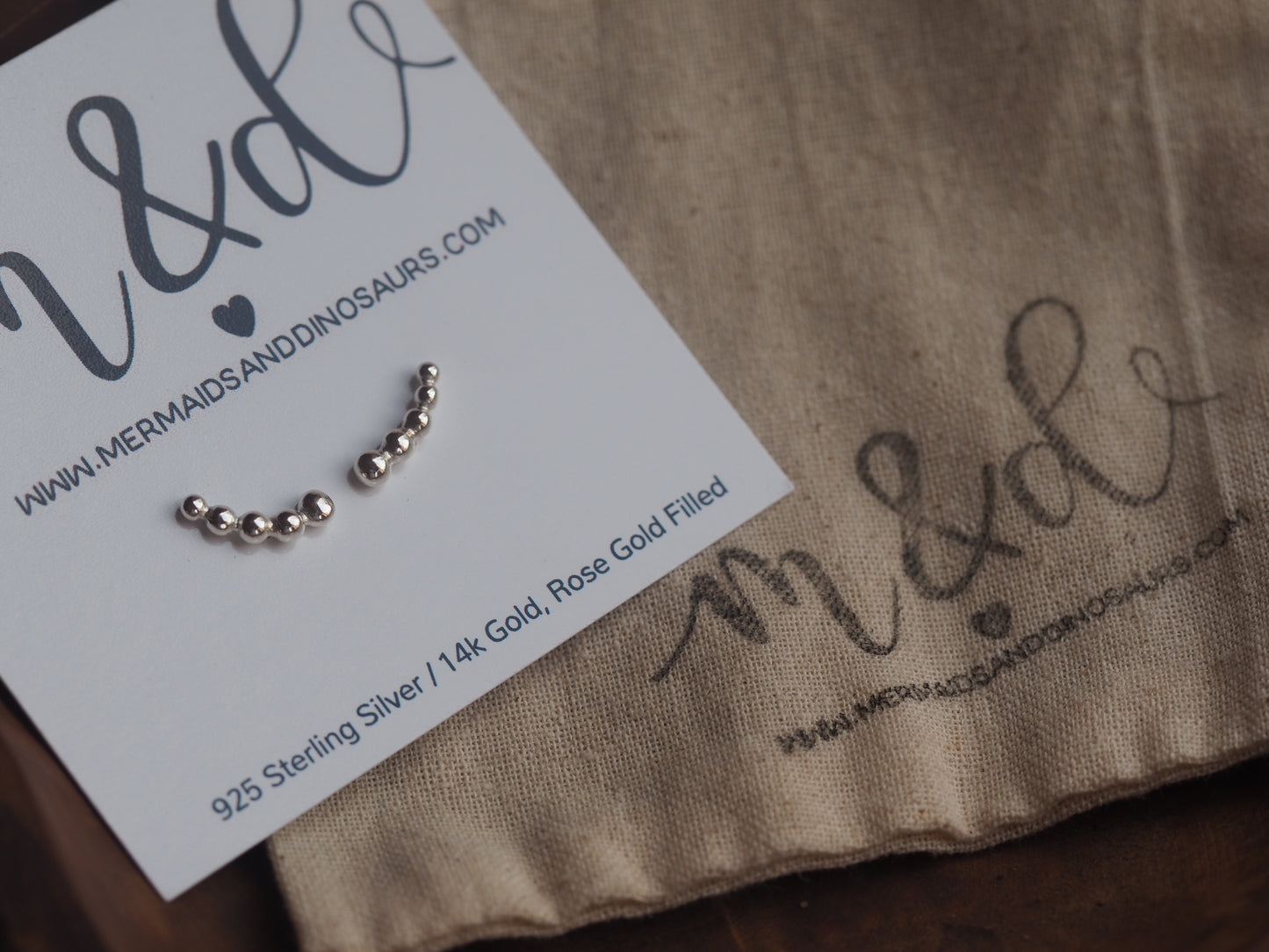 Boucles d'oreilles creeper en argent sterling