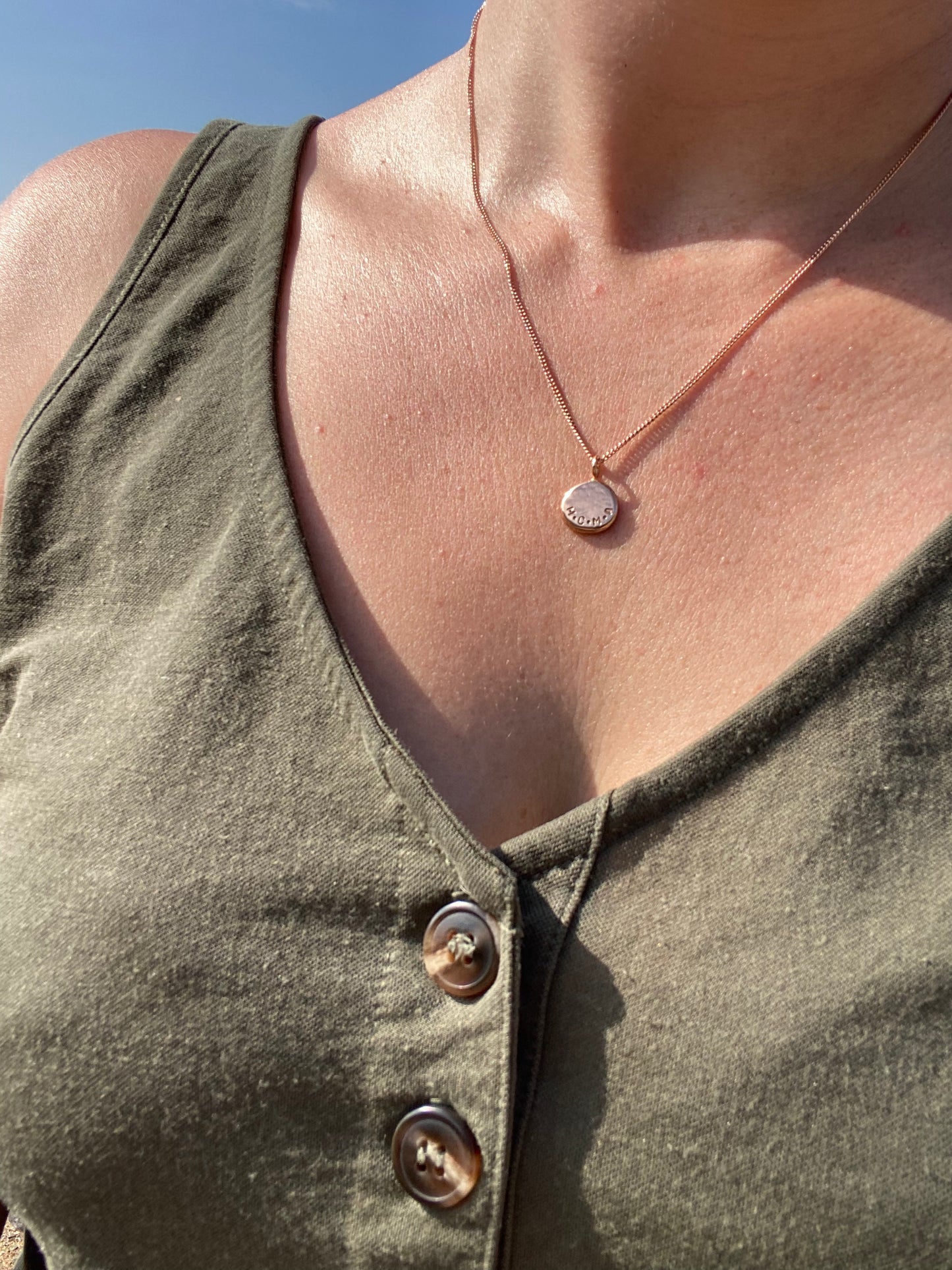 Collier pépite d'or massif 9 carats