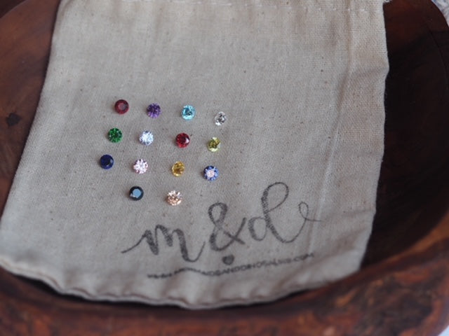 Chunky personalised birthstone ring