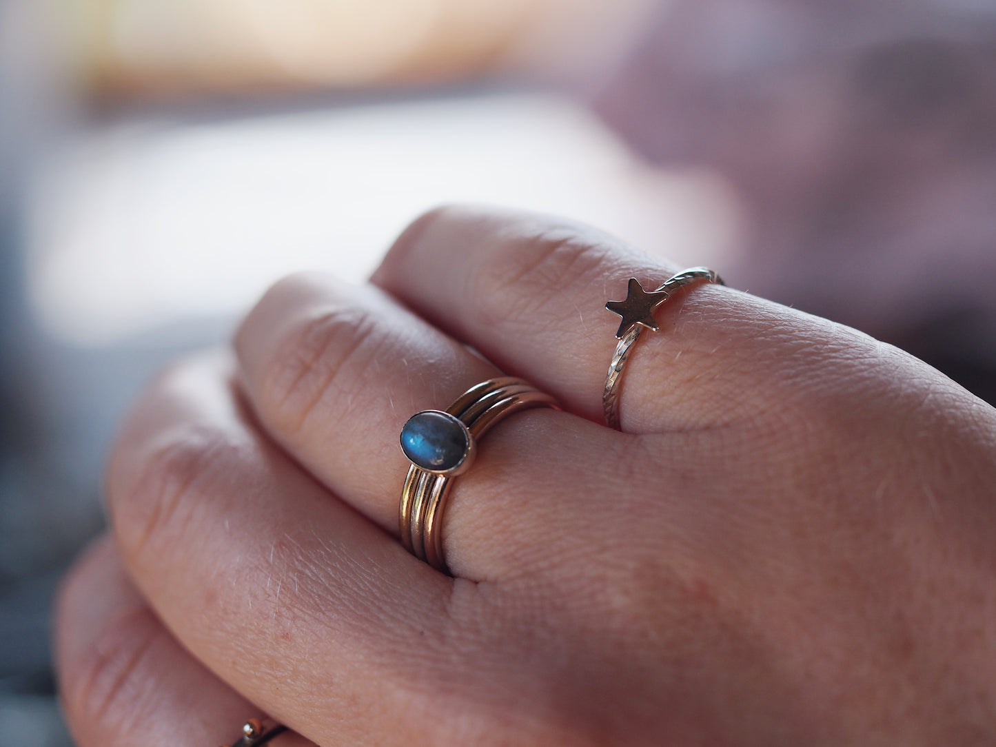 Bague labradorite en argent sterling