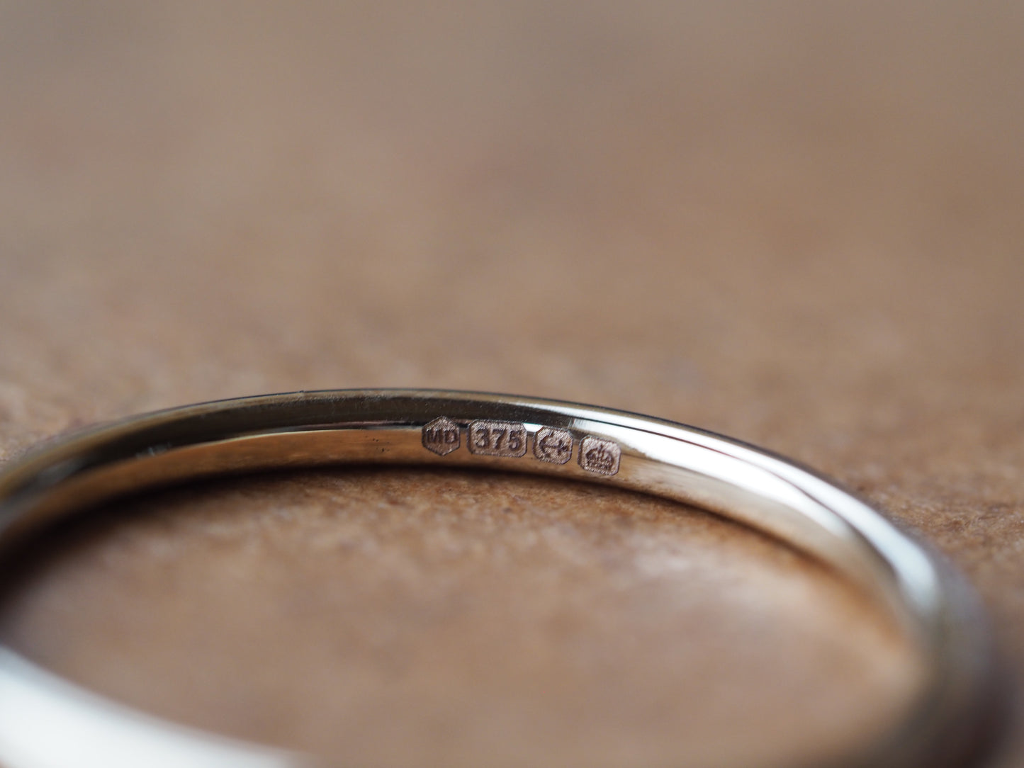 Bague superposée unie Or 9 Carats