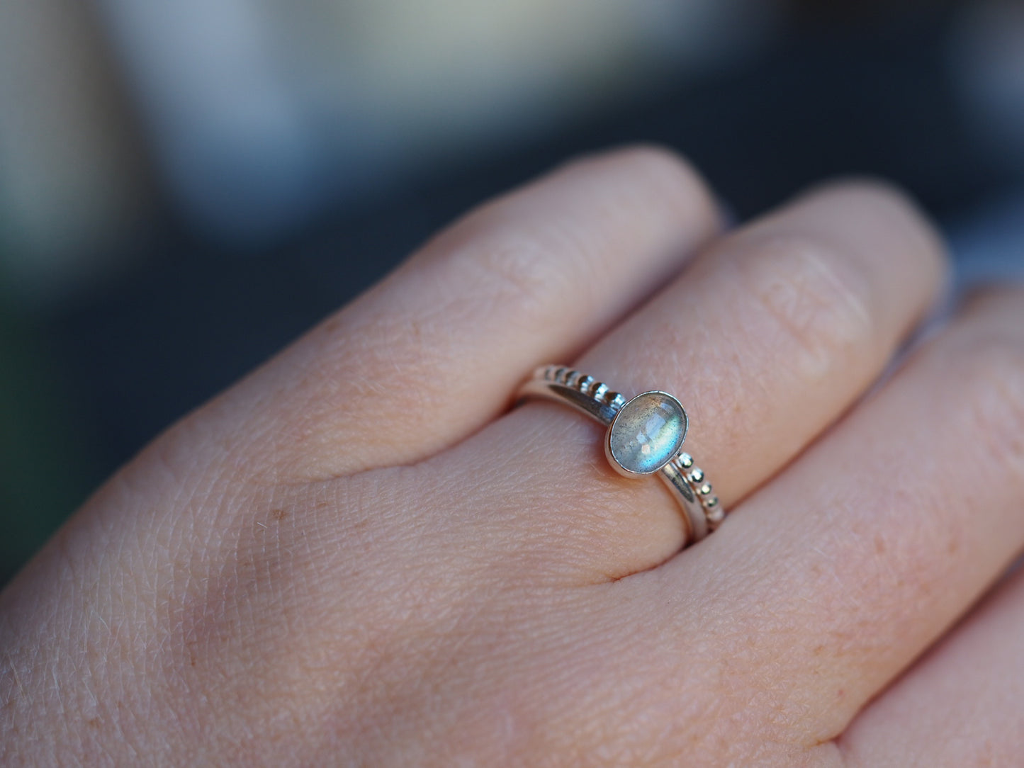 Bague labradorite en argent sterling