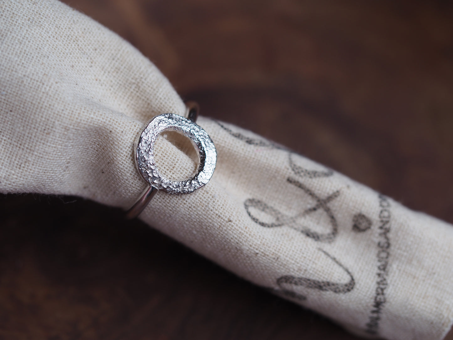 Bague fondue cercle en argent sterling