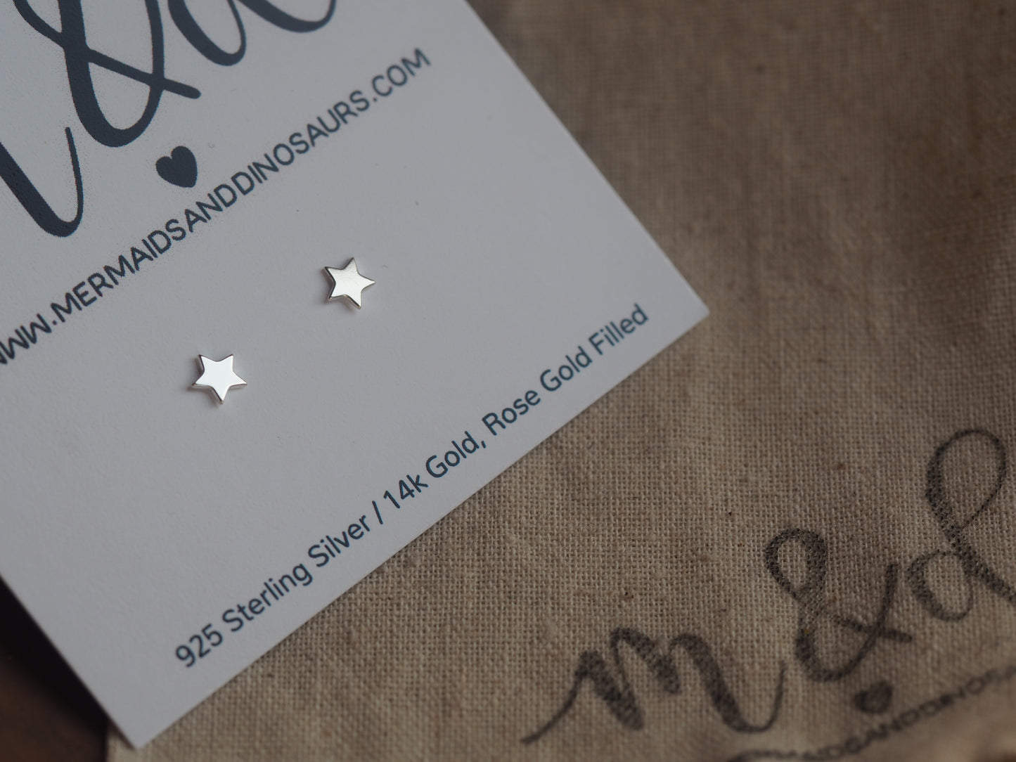 Boucles d'oreilles étoile en argent massif