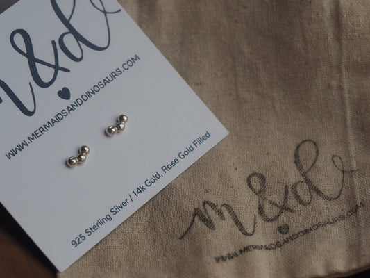 Boucles d'oreilles mini creeper en argent sterling