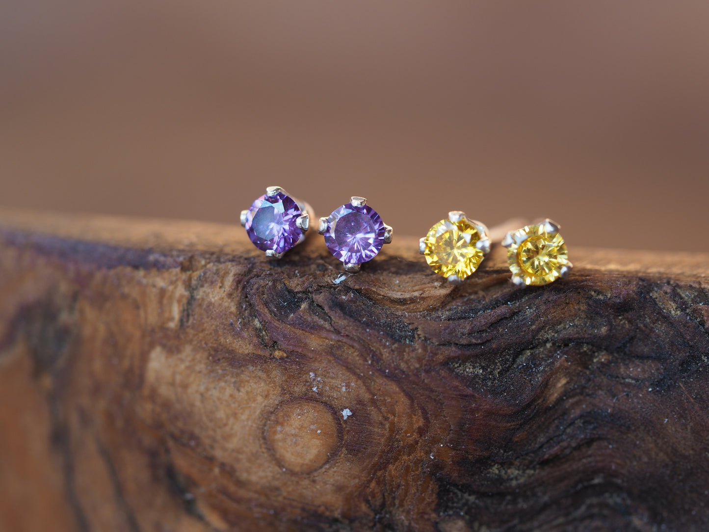 Boucles d'oreilles en argent sterling et zircons cubiques