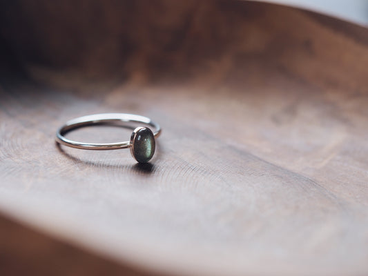 Bague labradorite en argent sterling