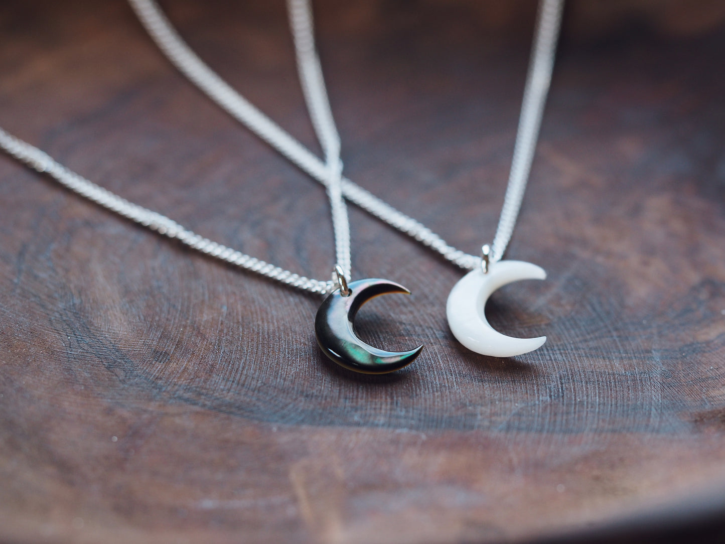 Collier mini perle lune