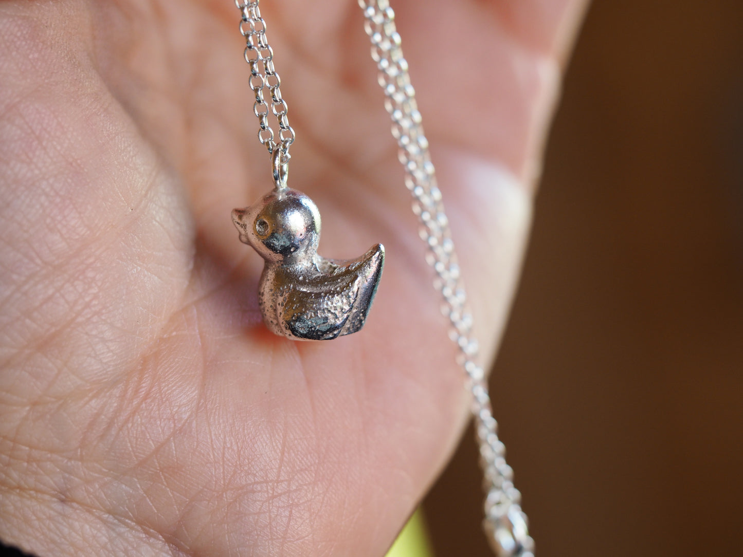 Solid silver little duck necklace (AKA Ducky) PRE-ORDER