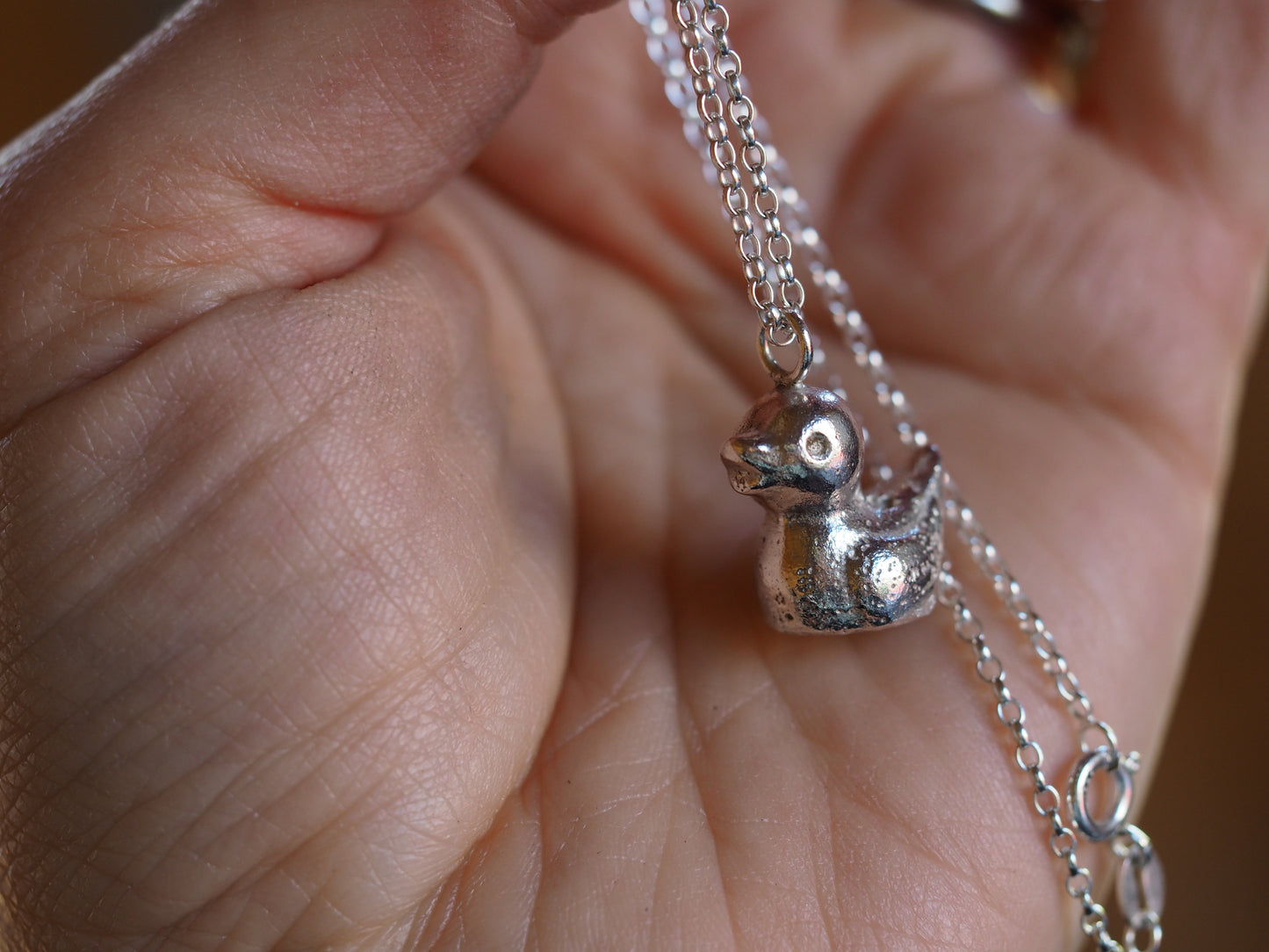 Solid silver little duck necklace (AKA Ducky) PRE-ORDER