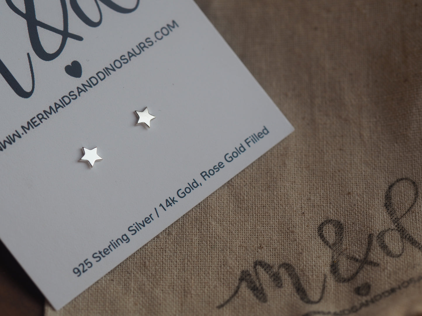 Sterling silver star earrings