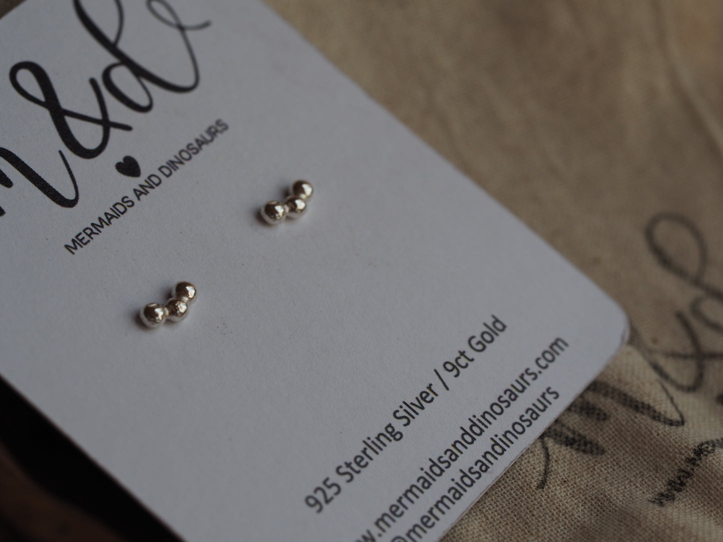 Sterling silver mini creeper earrings